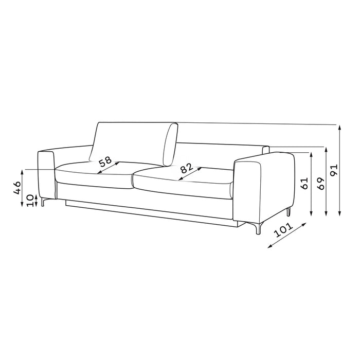 Sofa lova MONO 256 cm