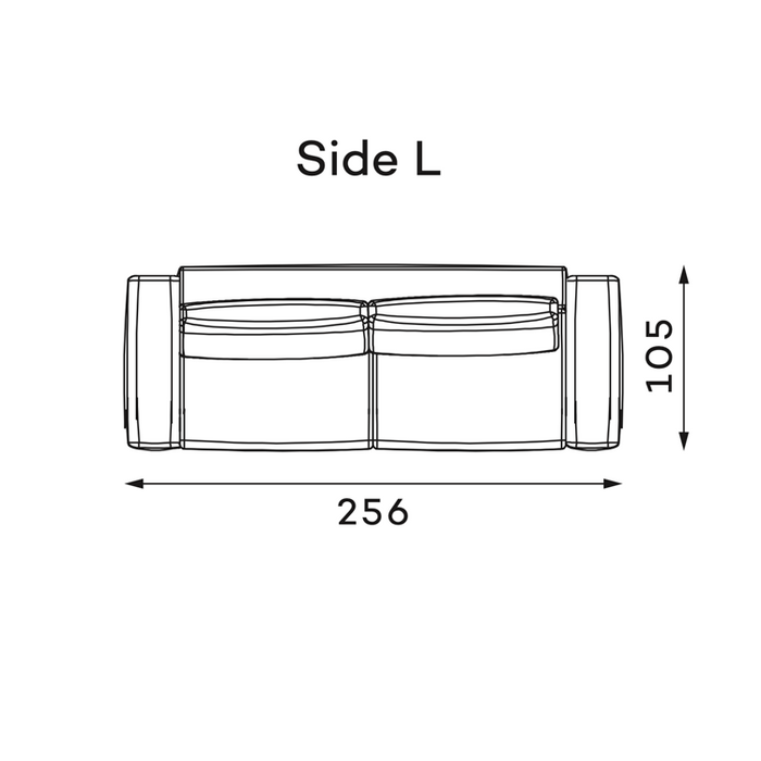 Sofa lova MONO 256 cm