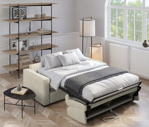 BIZU sofa–lova su 14 cm čiužiniu, išskleista miegama funkcija