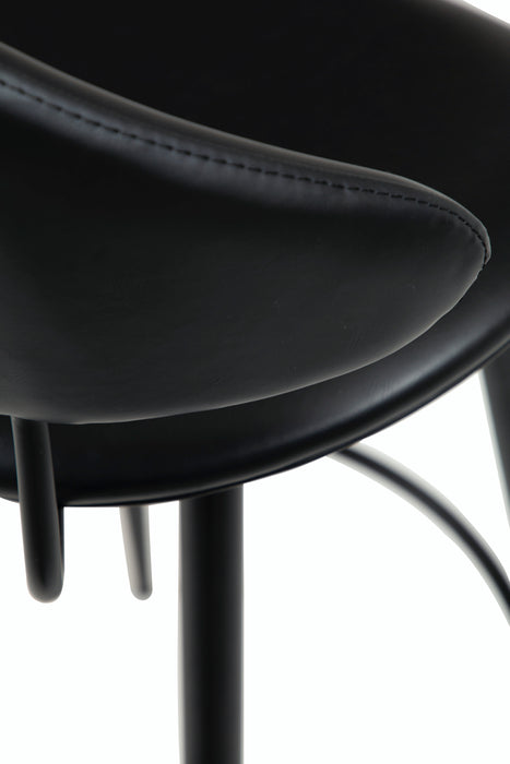 Pusbario kėdė NAPOLEON | Vintage black | Dirbt. oda | Danija