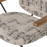 Aure fotelio Olly šenilinio audinio ir medinio porankio detalė