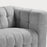BOOBLE itališka kampinė sofa-lova – porankio ir audinio detalė