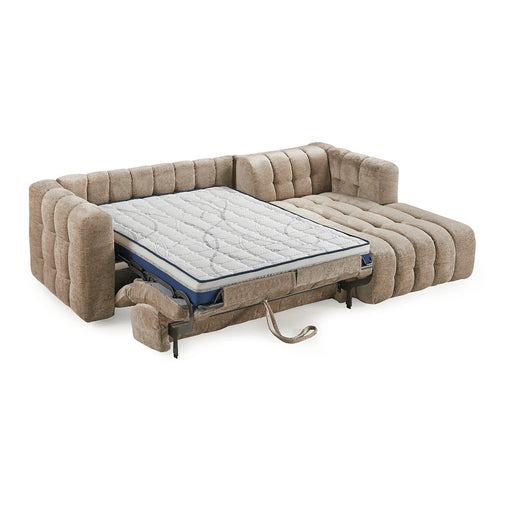 BOOBLE itališka kampinė sofa-lova, išskleista miegui, 17 cm čiužinys