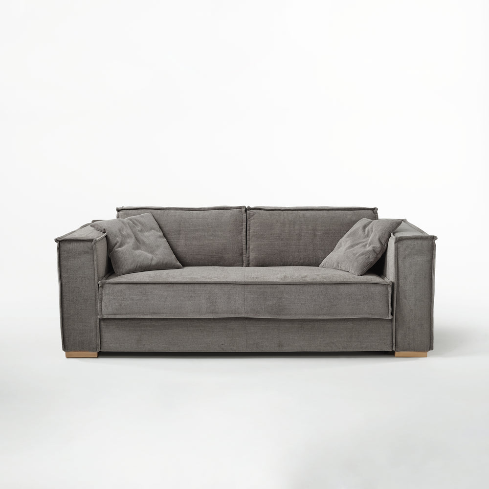 Itališka sofa-lova su metaliniu mechanizmu, ALOE VERA čiužinys (čiužinio storis 17 cm); miegama dalis 120/140/160×195 cm; nuvelkami ir skalbiami užvalkalai.