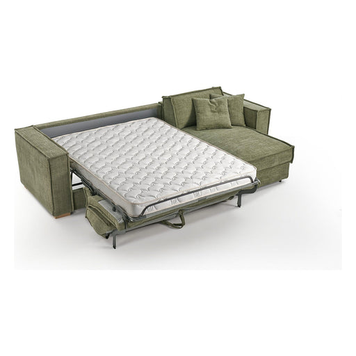 COCOON itališka kampinė sofa-lova, išskleista miegui, 17 cm čiužinys