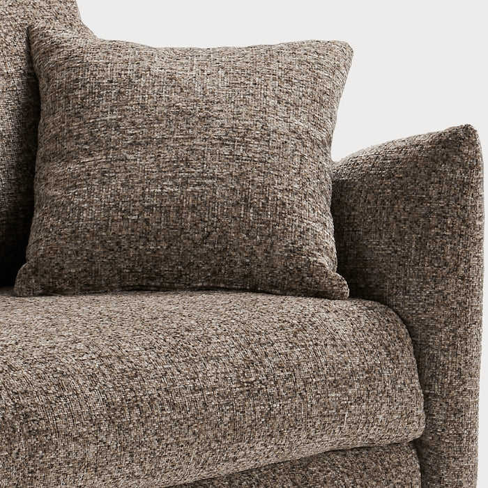 EGON itališka sofa-lova – porankio ir audinio detalė