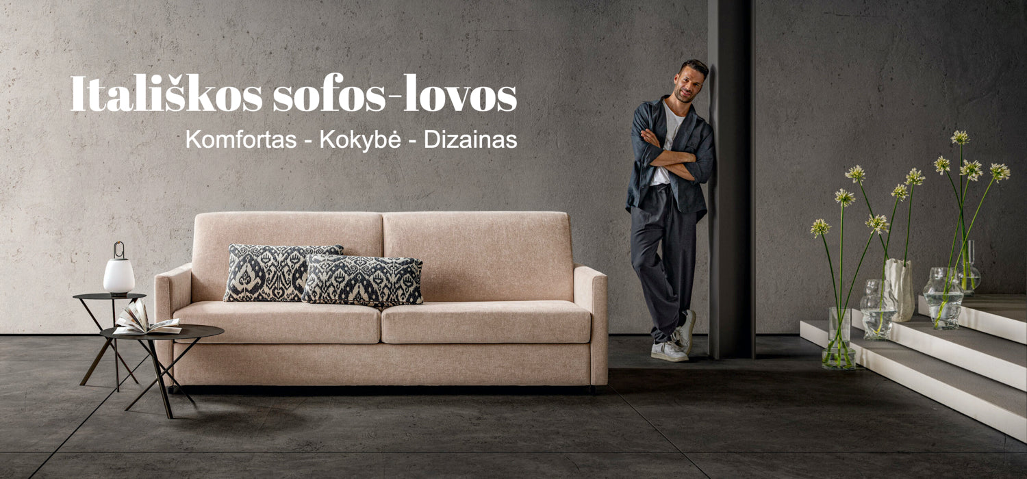 Itališkos sofos–lovos – komfortas, kokybė ir dizainas
