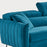LIBRA itališka sofa-lova – porankio ir audinio detalė