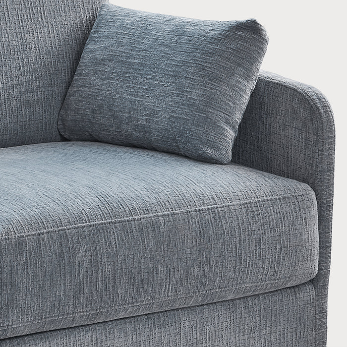 NOA itališka sofa-lova – porankio ir audinio detalė