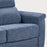 PIXELL itališka sofa-lova – porankio ir audinio detalė
