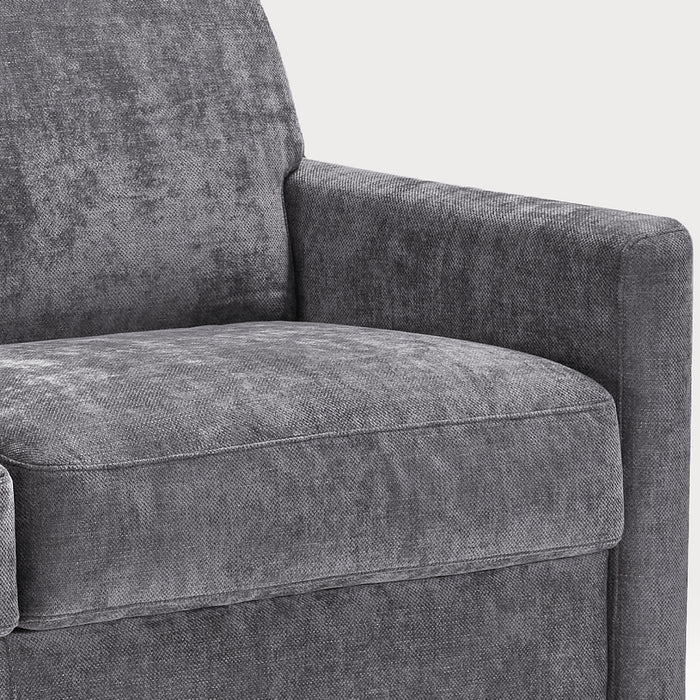 ROKU itališka sofa-lova – porankio ir audinio detalė
