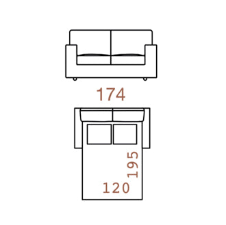 TINA itališka sofa-lova su 21 cm čiužiniu