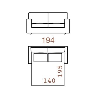 TINA itališka sofa-lova su 21 cm čiužiniu