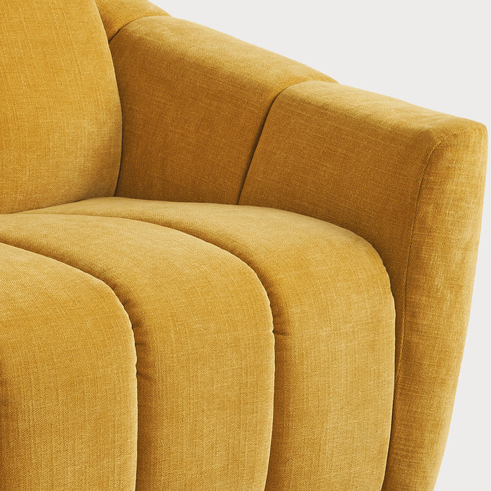 VICTOR itališka sofa-lova – porankio ir audinio detalė