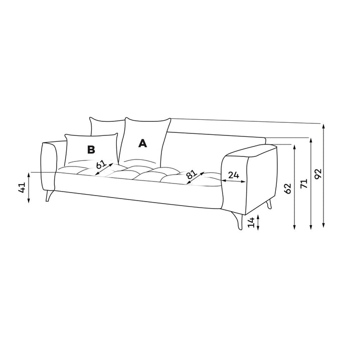 Kampinė sofa BELAVIO 256x175 cm