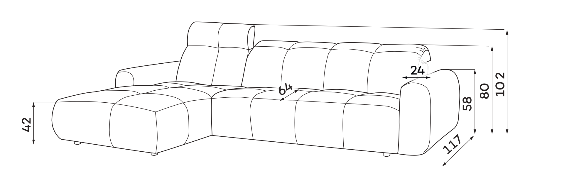 Kampinė sofa BUBLE | 297x279 cm