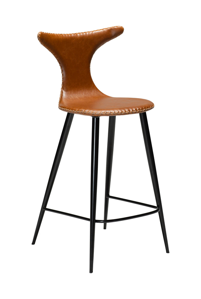 Pusbario kėdė DOLPHIN | Vintage light brown | Dirbt. oda | Danija