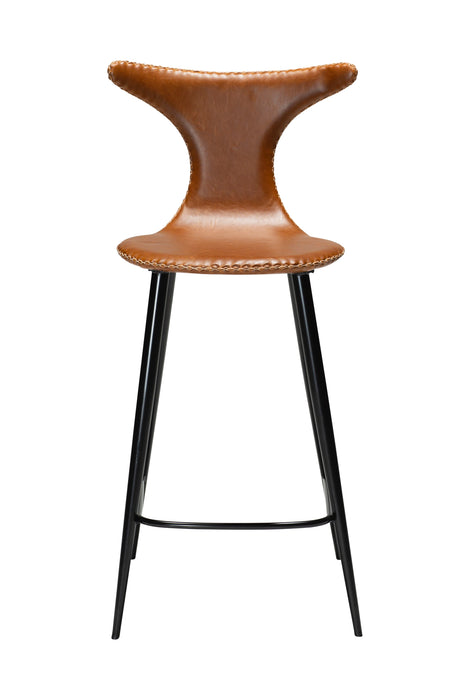Pusbario kėdė DOLPHIN | Vintage light brown | Dirbt. oda | Danija