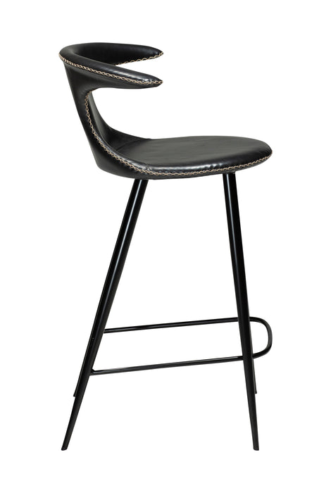 Pusbario kėdė FLAIR | Vintage black | Dirbt. oda | Danija