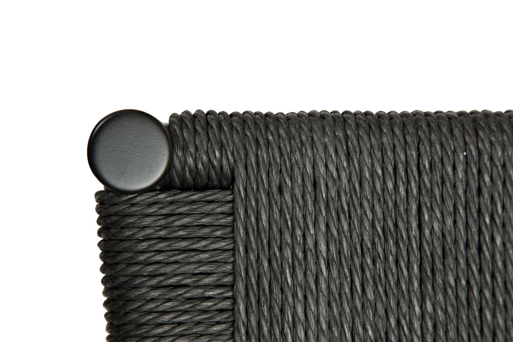 Pusbario kėdė SAVA | Black paper cord | Danija