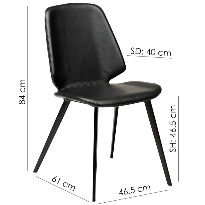Valgomojo kėdė SWING |Vintage black