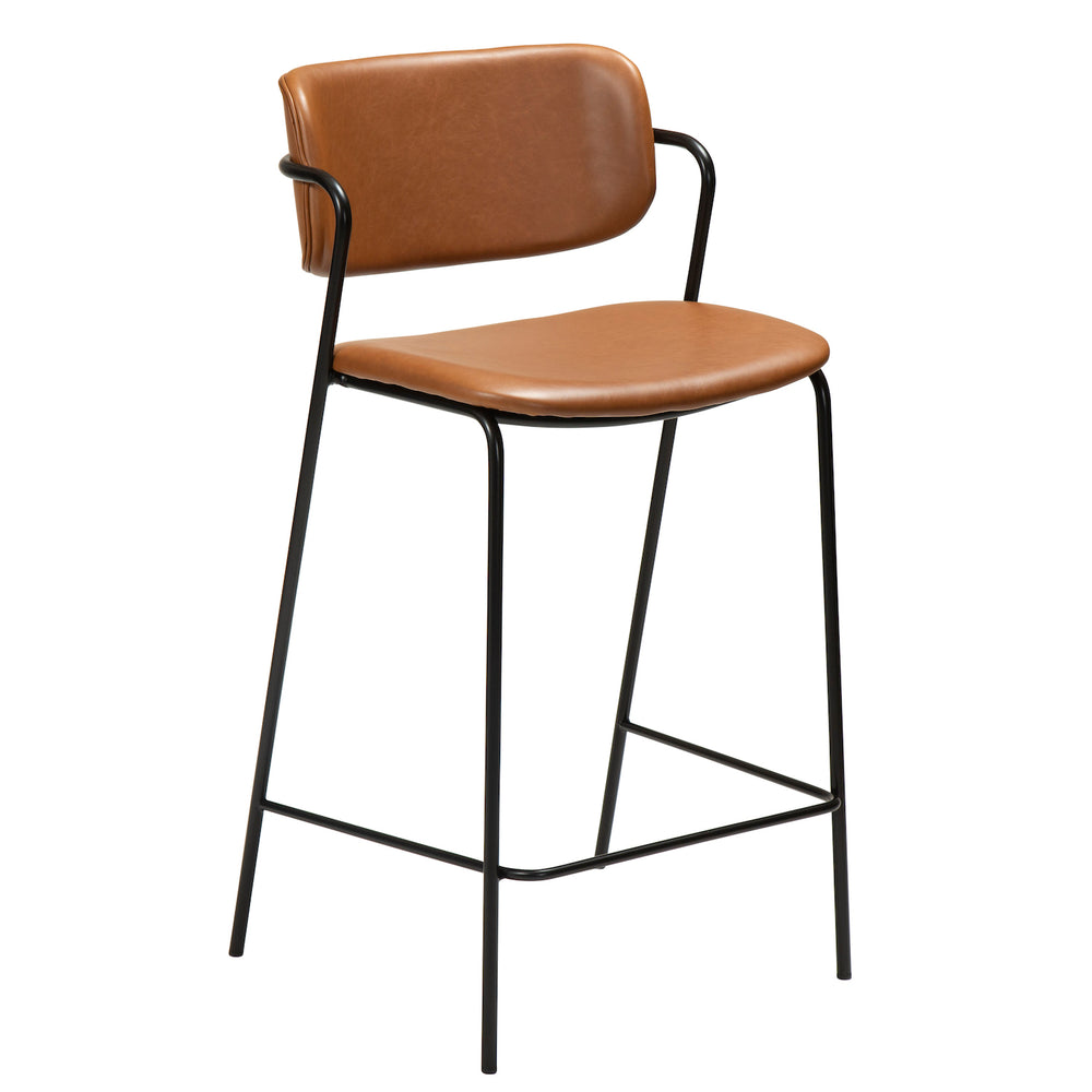 Pusbario kėdė ZED | Vintage light brown | Dirbt. oda | Danija